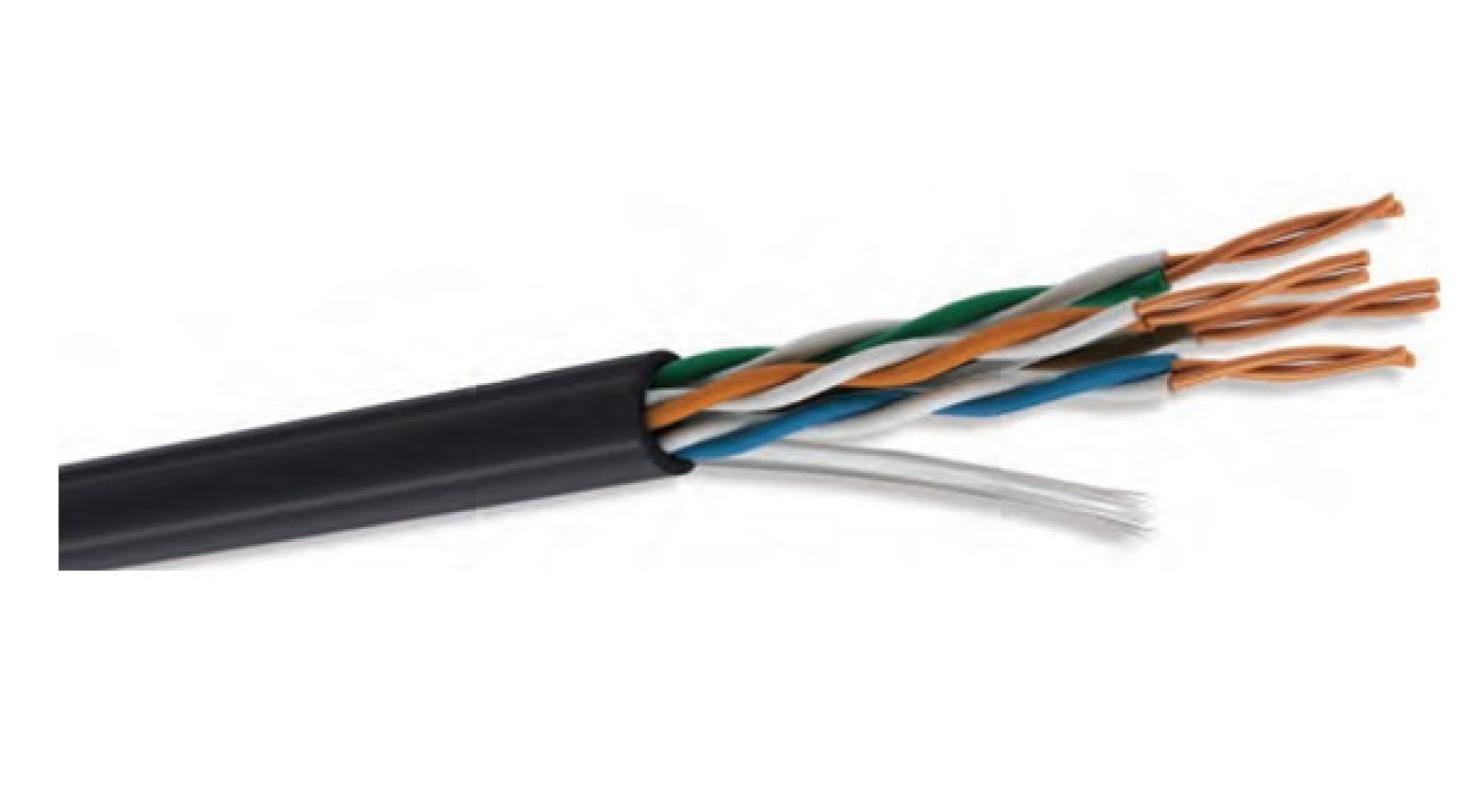 Cable UTP CAT6 para exterior – 4 pares, 23 AWG, bobina de 305 mts, 100  cobre, color negro