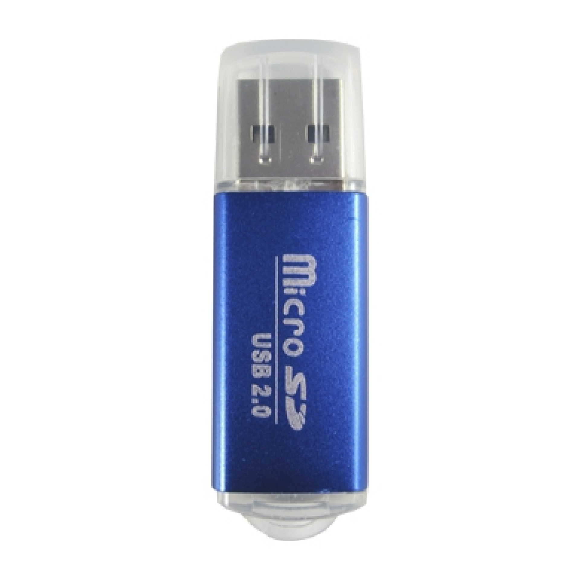 Lector MicroSD BROBOTIX 345673A – 480 Mbit/s, Azul, USB 2.0