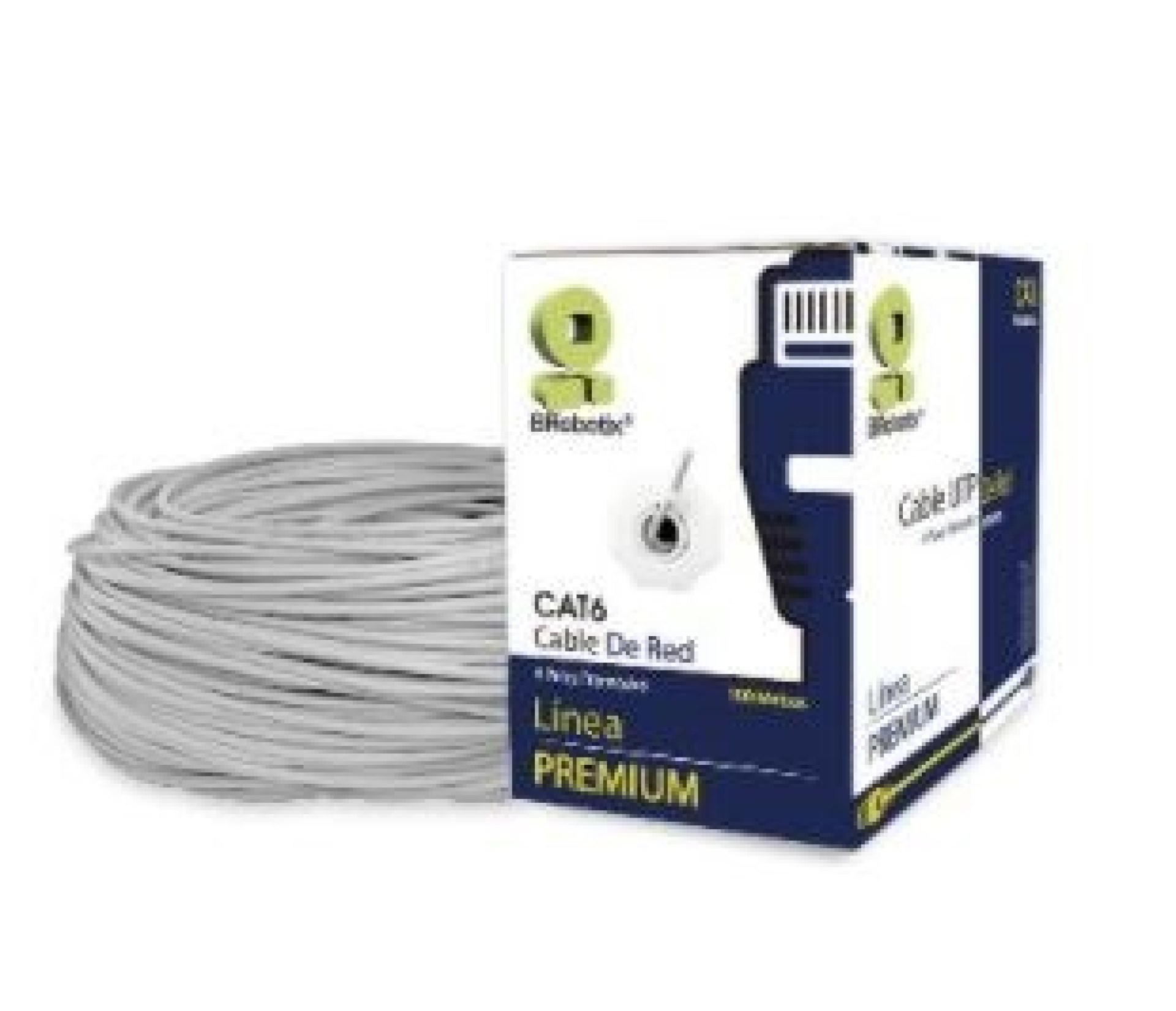Bobina UTP – Cat6, 100 m, Interior, Gris, 100  Cobre, BROBOTIX 065810
