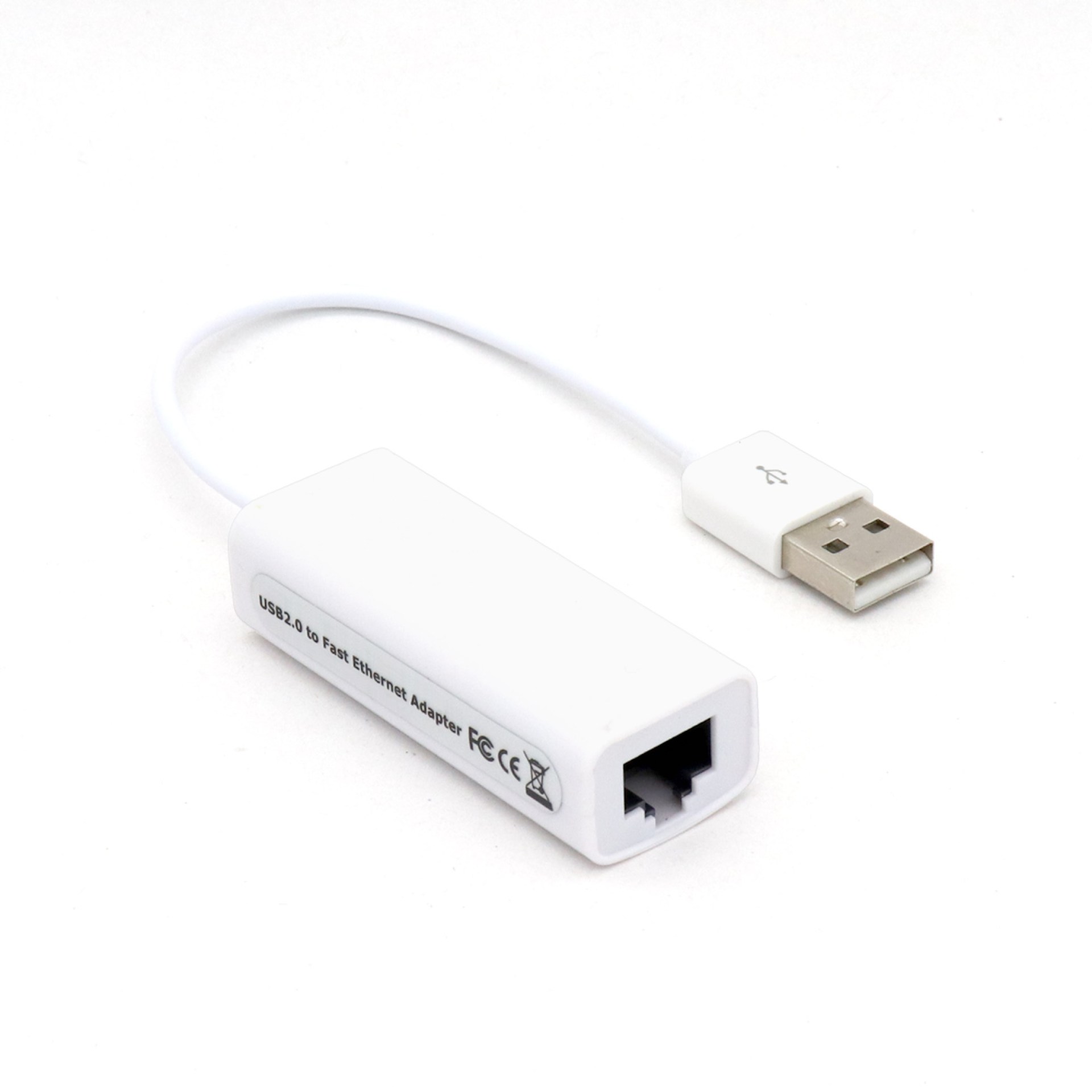 CONVERTIDOR BROBOTIX USB V2.0 A RJ45 – USB, RJ-45, Macho-Hembra, Blanco, 12 cm