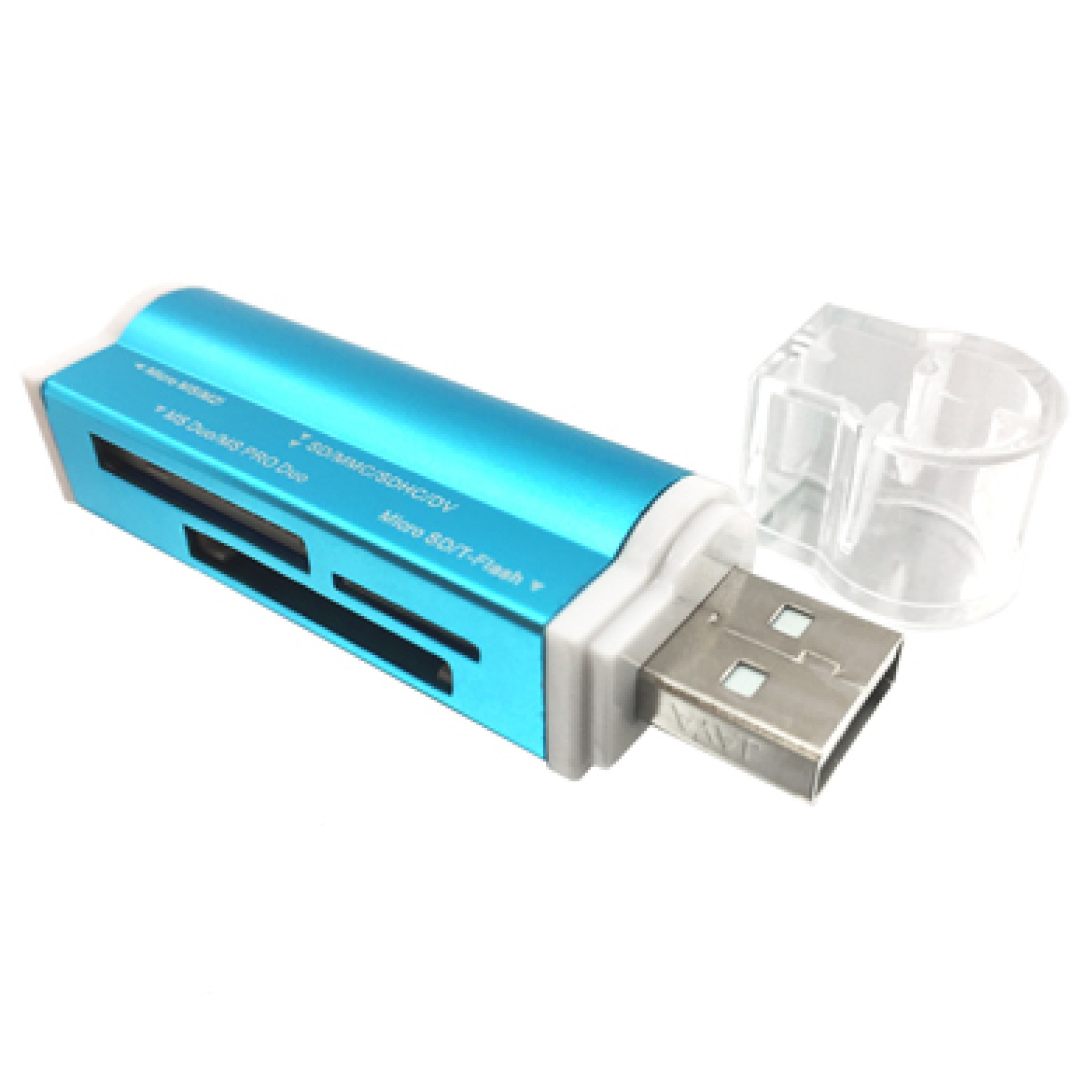 Lector USB BROBOTIX 180420A – USB V2.0, Azul