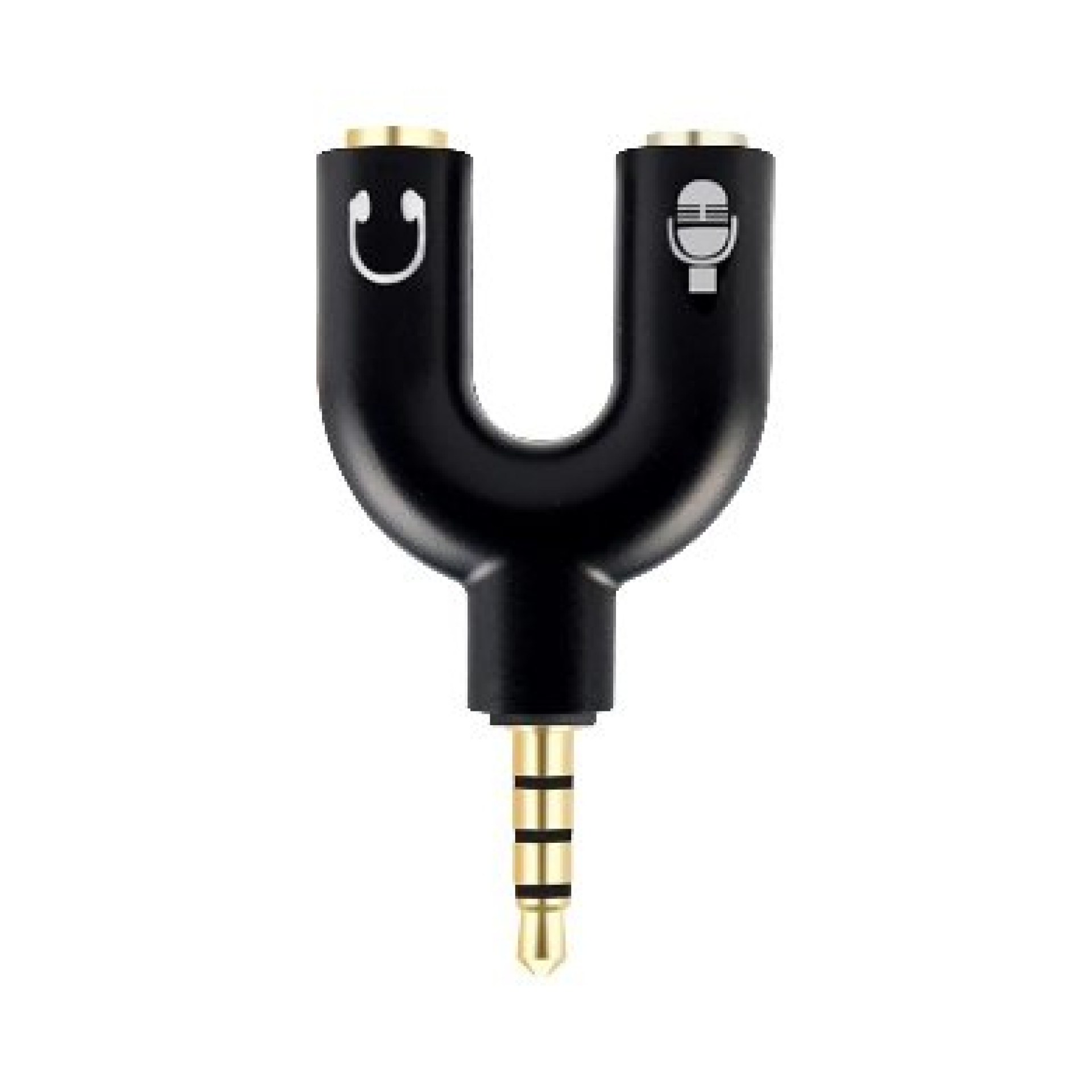 Adaptador Stereo 3.5 mm Macho a Dual 3.5 mm H BROBOTIX 181802-2 – Negro