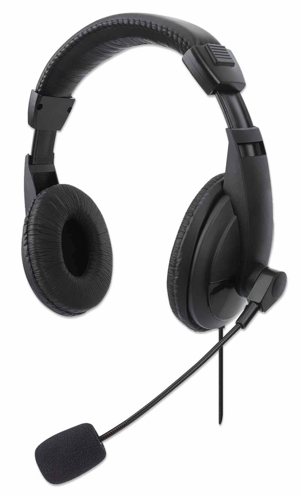 179843 Audífonos estéreo USB – Diseño liviano de audífonos, cable con conexión USB-A, controles integrados, micrófono ajustable