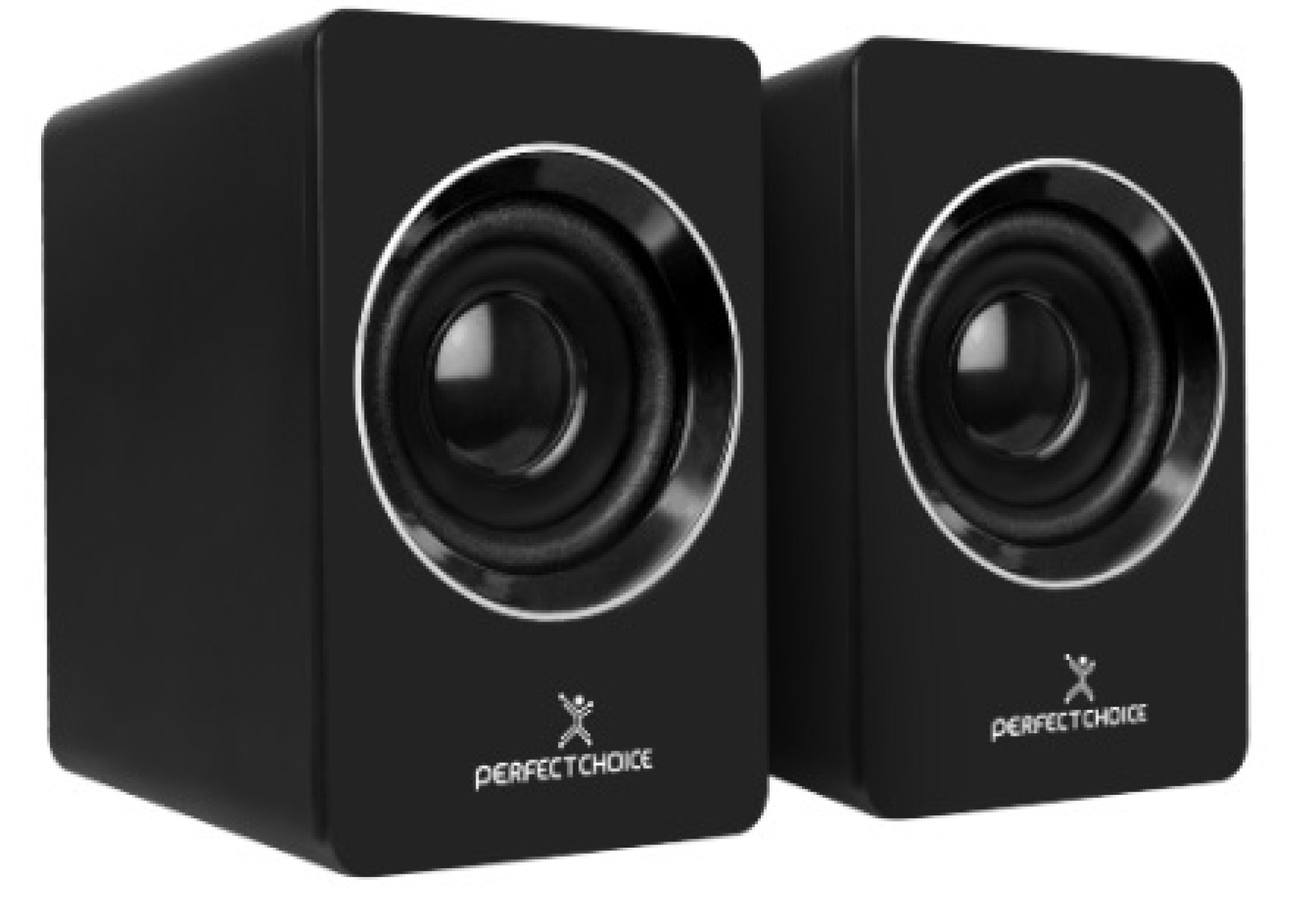 Bocinas Estéreo PERFECT CHOICE PC-112914 – 2.0, Negro