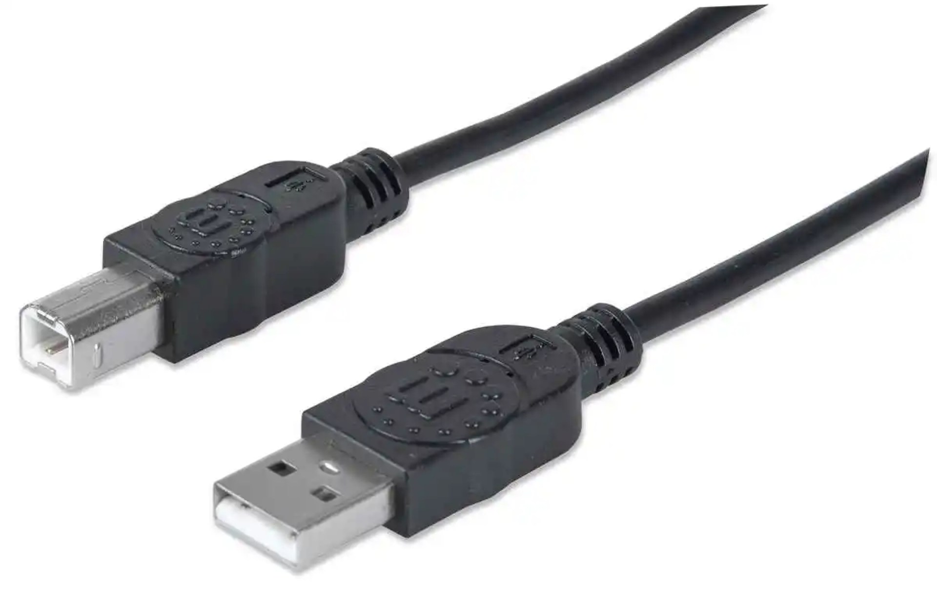 333368 Cable para Dispositivos USB B de Alta Velocidad.  USB 2.0 – A macho/ B macho, 480 Mbps, 1.8 m, Negro