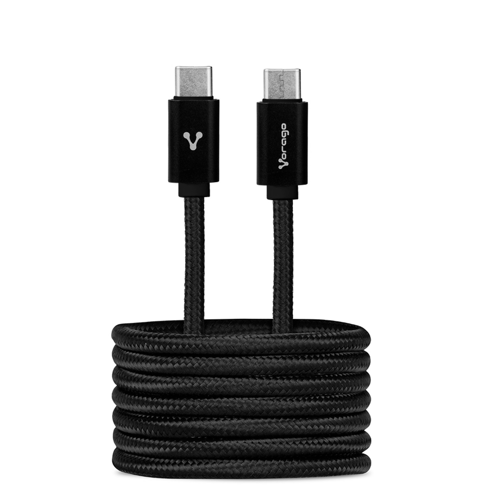 Cable  VORAGO CAB-124-BK – USB C, USB C, Macho/Macho, 1 m, Negro