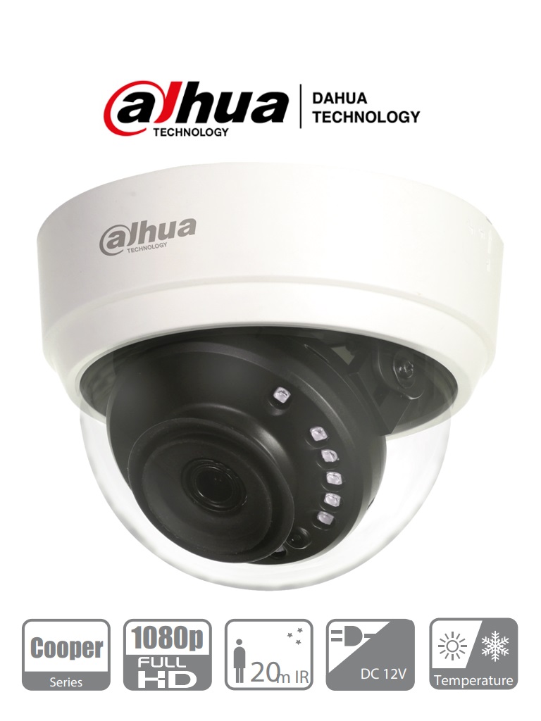 Cámara Domo Dahua Technology DH-HAC-D1A21N-0280B –