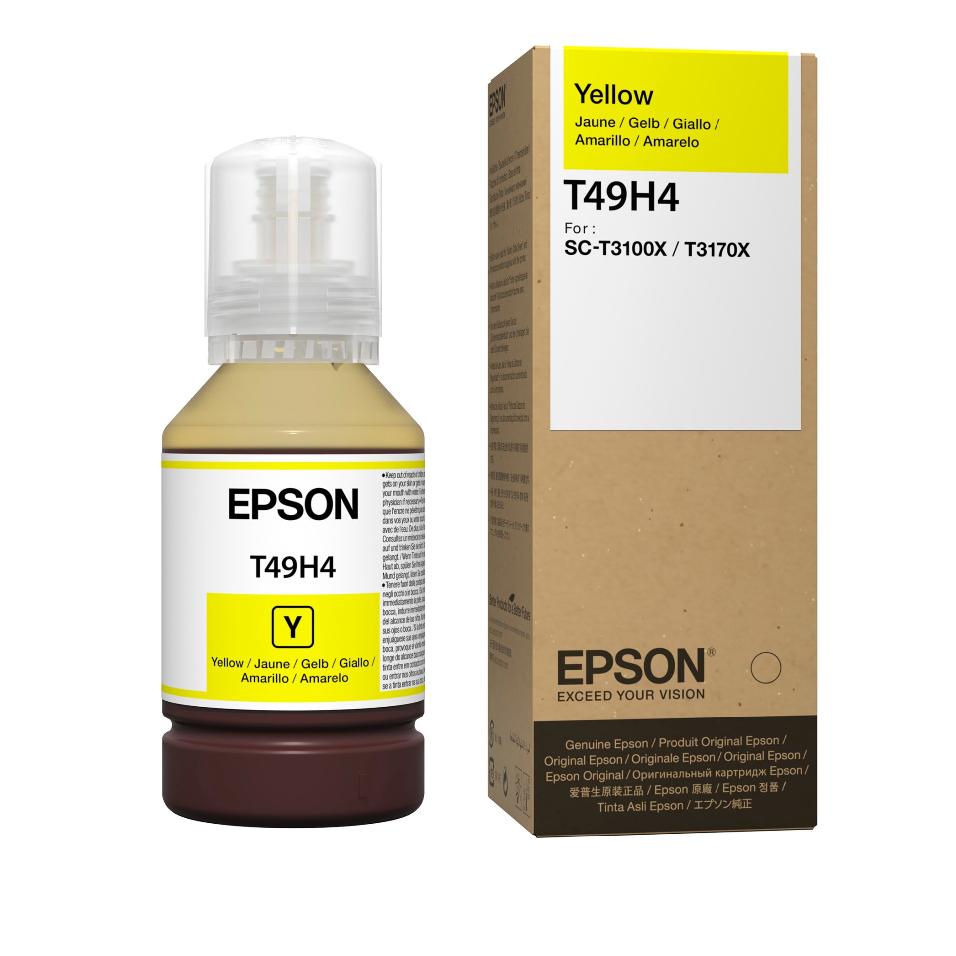 Botella de Tinta EPSON T49H400 – Amarillo, Sure Color T3170, Botella