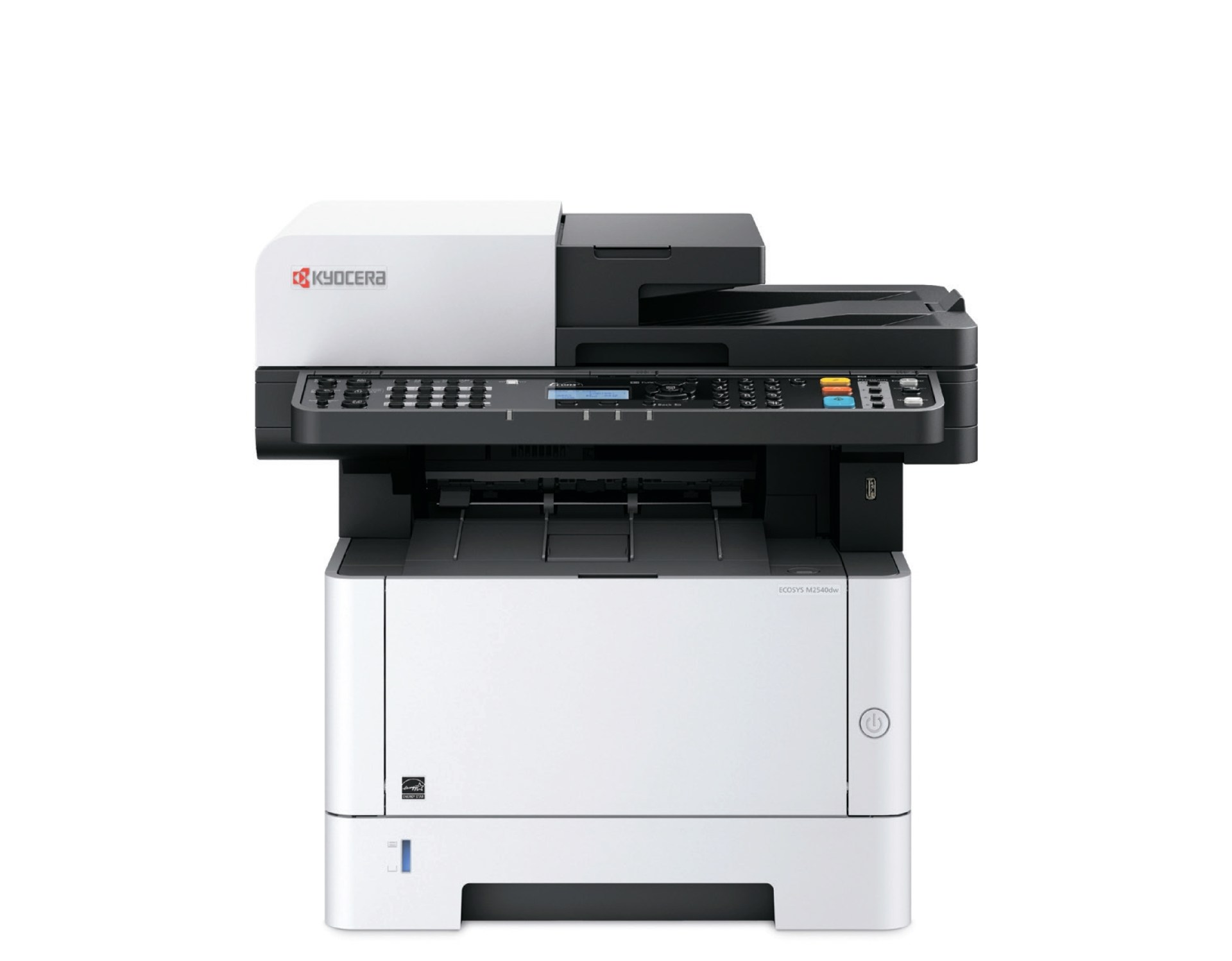 Multifuncional láser KYOCERA M2540dw 4 en 1 monocromático A4 – carta/oficio, 42 PPM.  1, 200 x 1, 200 DPI. Cama plana Oficio. ADF 50 hojas. Duplex estándar