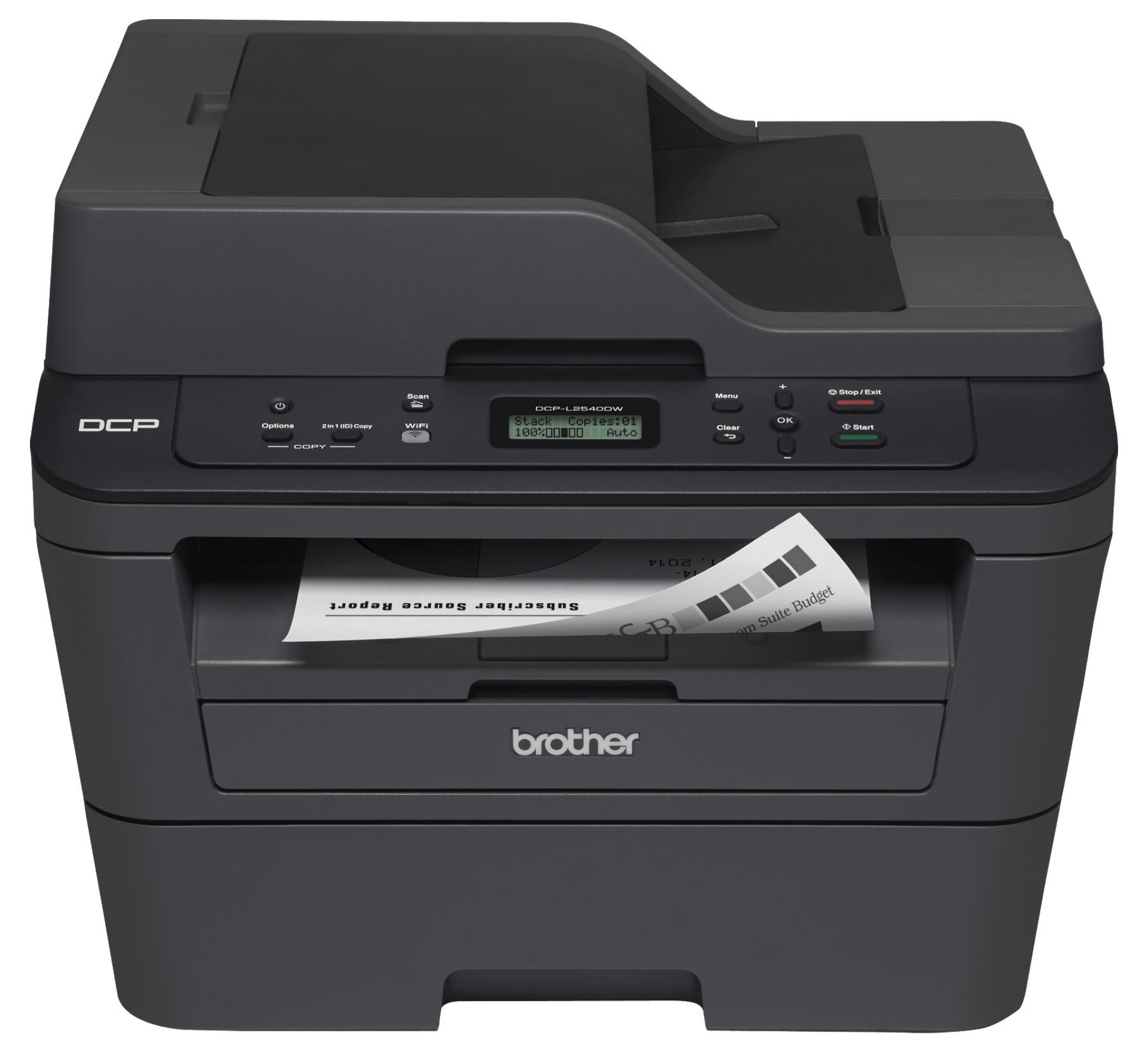 Multifuncional Laser Monocromático Brother DCPL2540DW – 30 ppm, dúplex, Wifi/LAN, cama plana color tamaño carta, ADF hasta 35 hojas