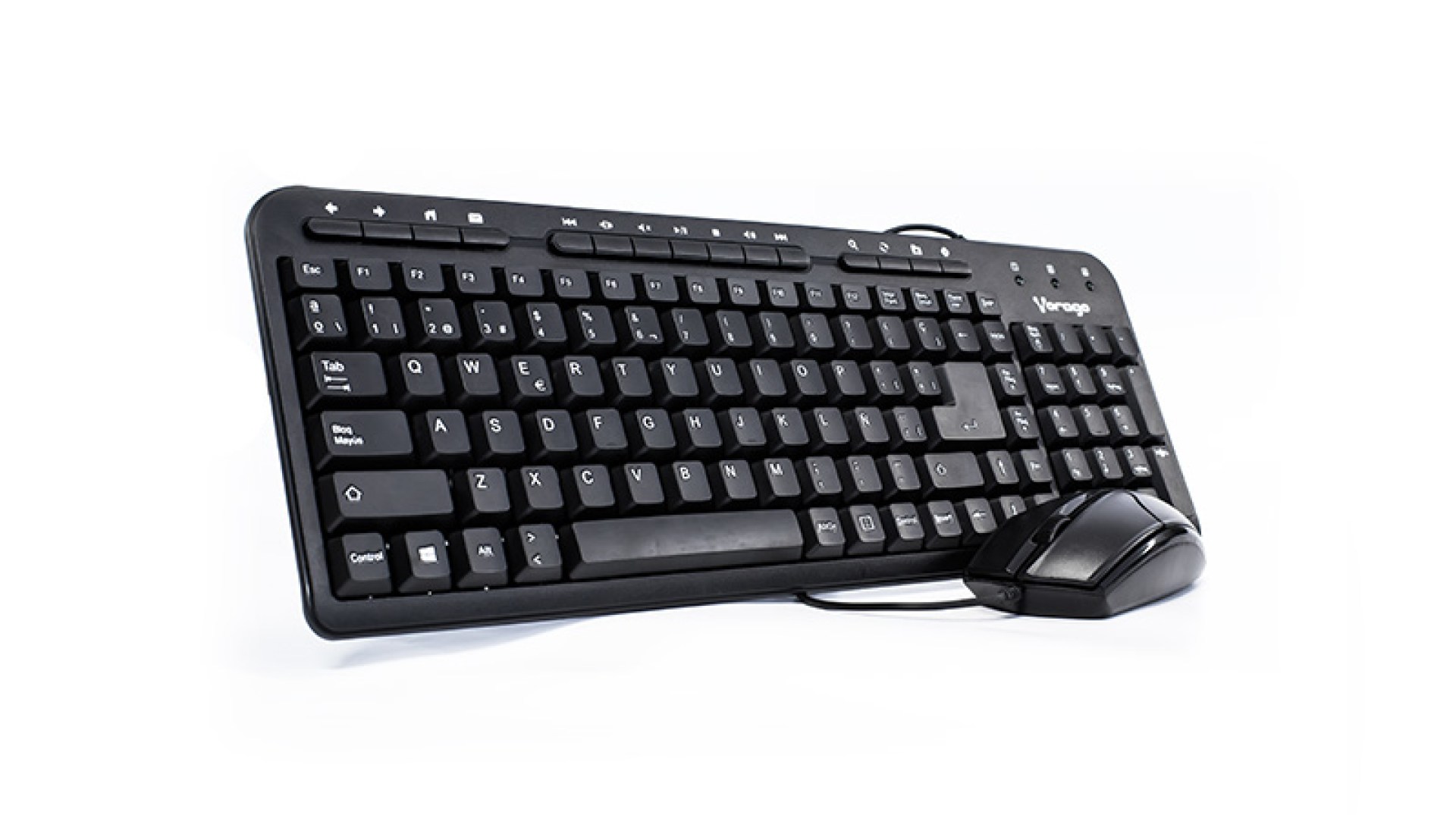 Kit Teclado y Mouse VORAGO KM-105 Estándar	104 teclas – Negro, 1000 DPI