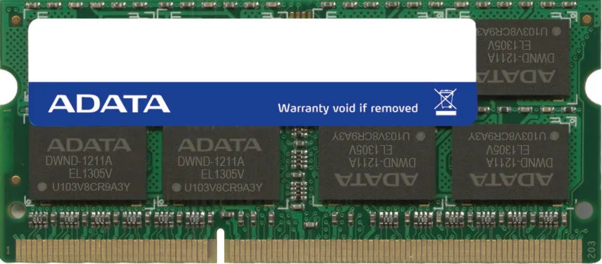 Memoria RAM ADATA PC3L 12800 – 4 GB, DDR3L, 1600 MHz, 204-pin SO-DIMM, Portátil