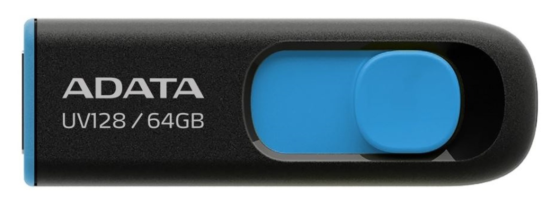 Memoria USB ADATA UV128 – Negro, 64 GB, USB 3.2 (retrocompatible con 3.0 y 2.0), 100 MB/s, 40 MB/s