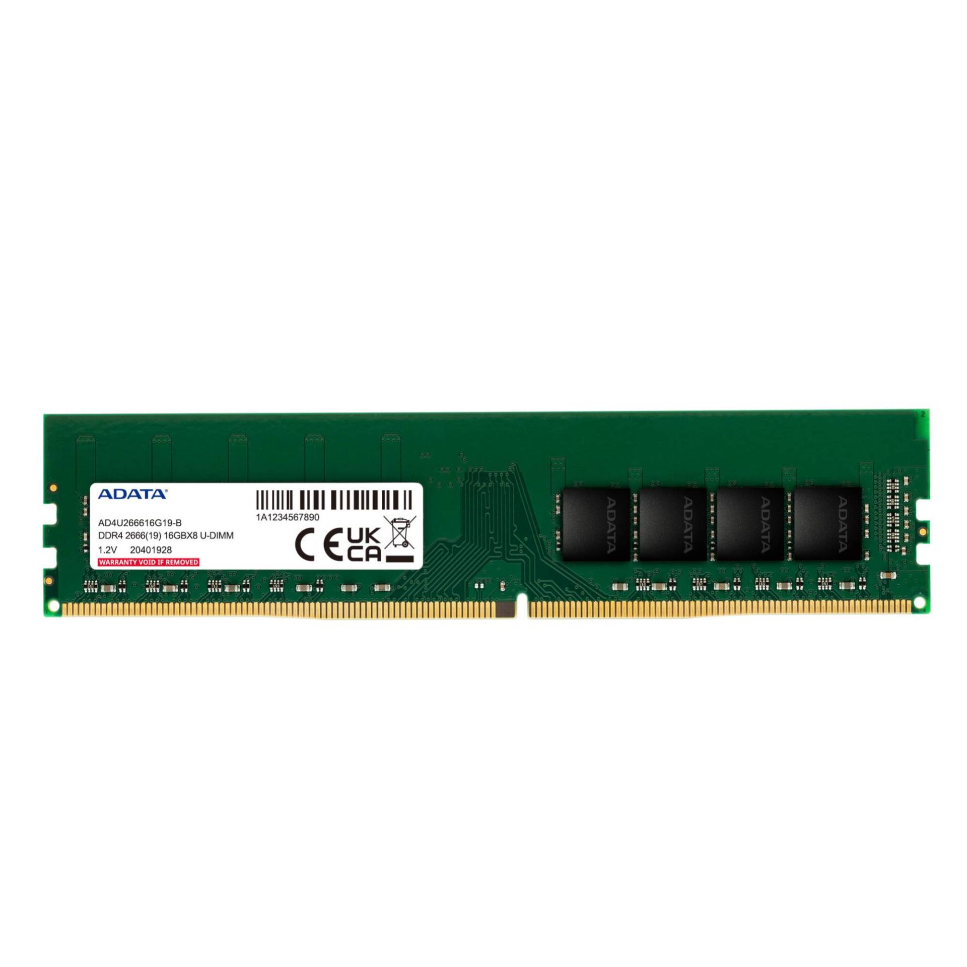 Memoria Ram ADATA AD4U266616G19-SGN – 16 GB, DDR4, 2666 MHz, UDIMM
