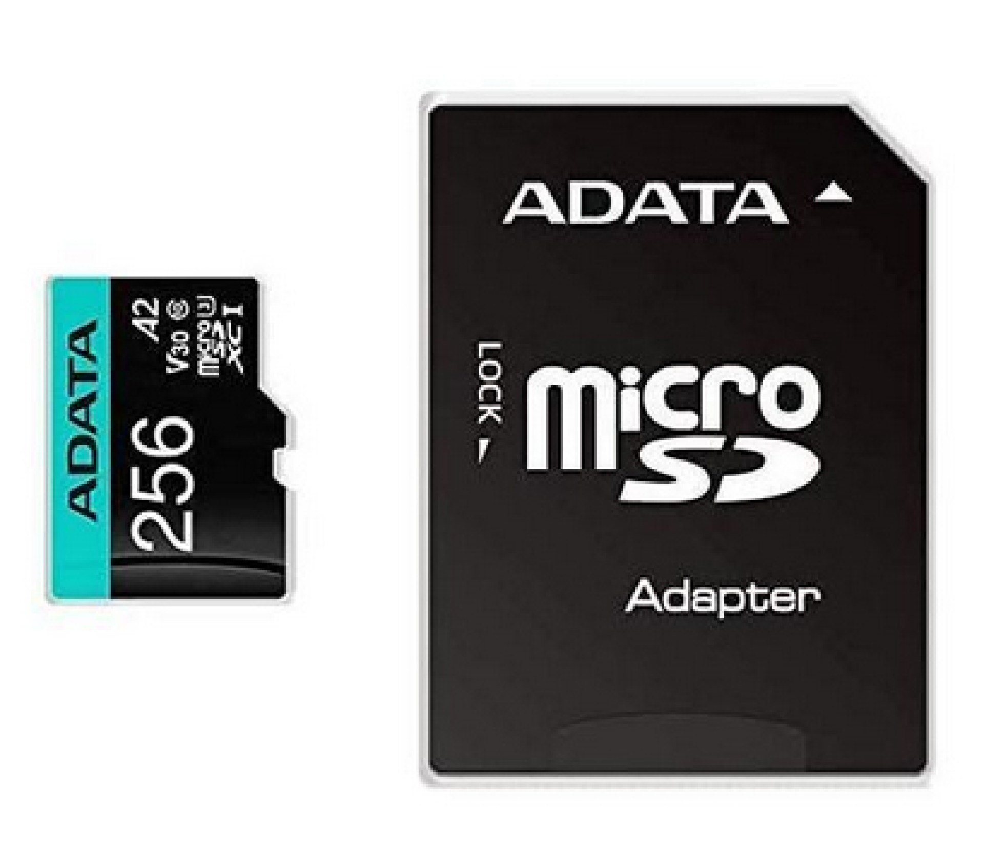 Micro Secure Digital ADATA AUSDX256GUI3V30SA2-RA1 – 256 MB, Negro, Clase 10