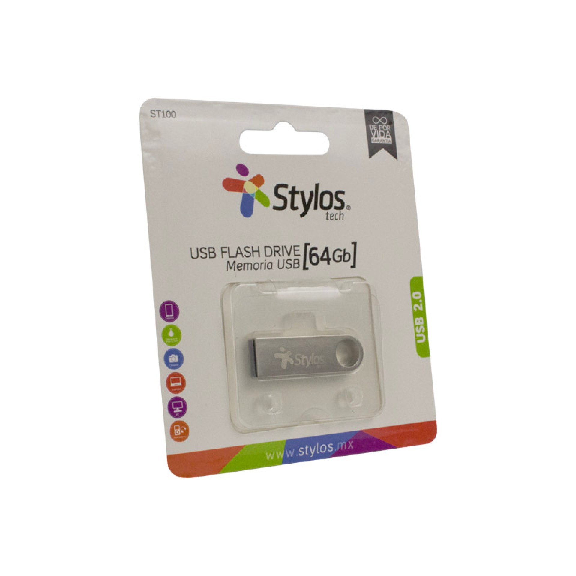 Memoria USB 64GB Stylos. STMUSB4B –
