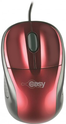 Mouse Easy Line EASY LINE – Rojo, 3 botones, Óptico, 1000 DPI