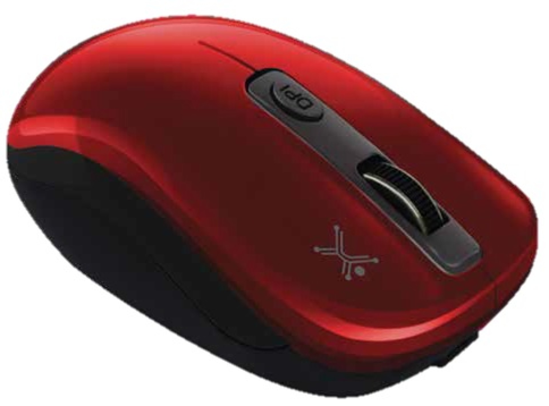 Mouse Optico  PERFECT CHOICE PC-044802 – Rojo, Inalámbrico, Óptico, 800/1200/1600 DPI