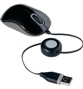 Mouse TARGUS – Negro, 3 botones, USB, Óptico