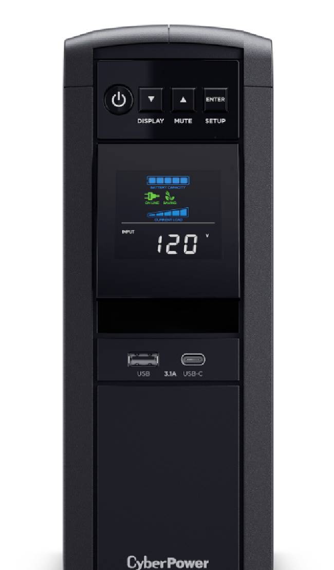 No-Break CyberPower CP1500PFCLCD – 1500 VA, 1000 W, 8 h, Negro