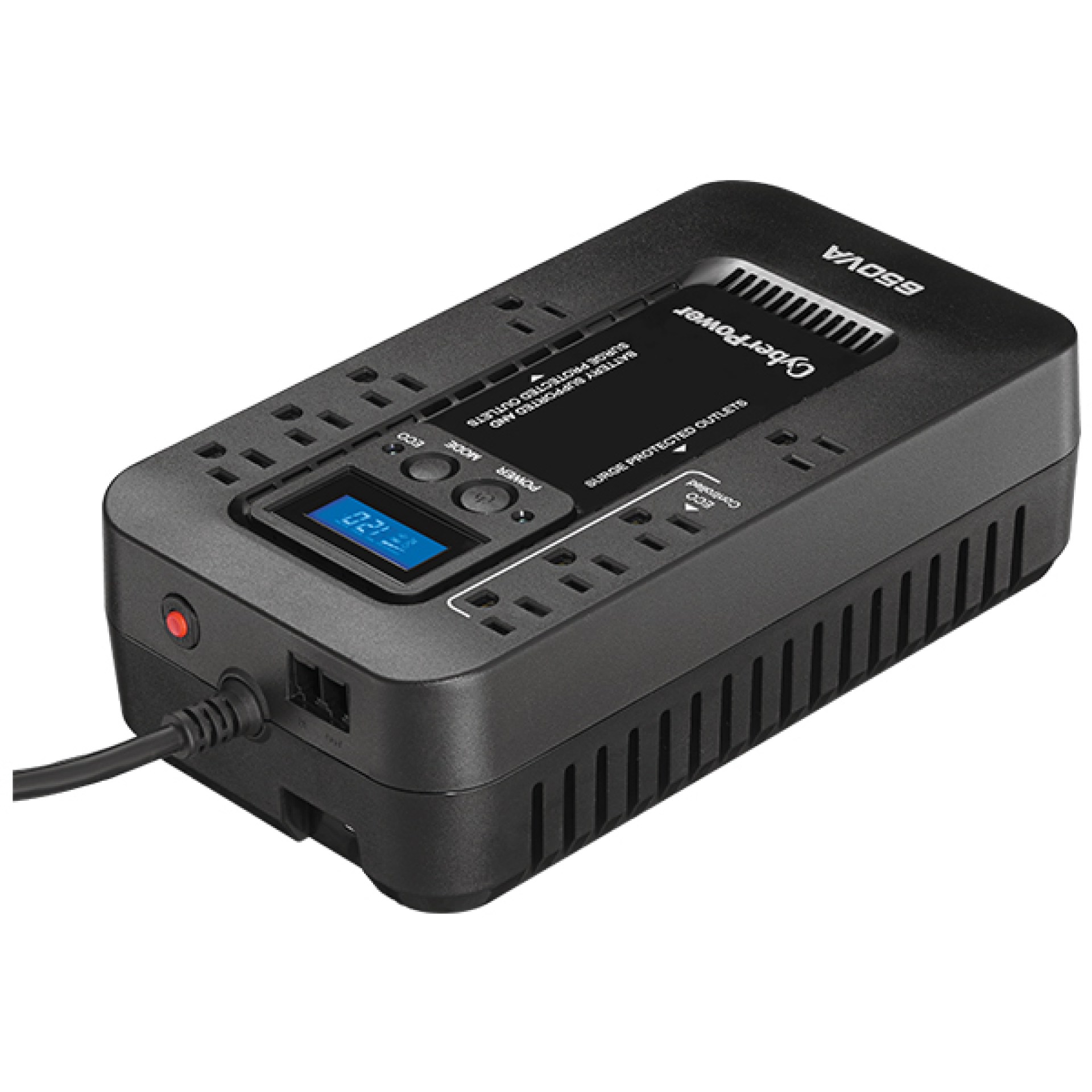 No-Break CyberPower EC650LCD – 650 VA, 390 W, 8 h, Negro, Hogar y Oficina