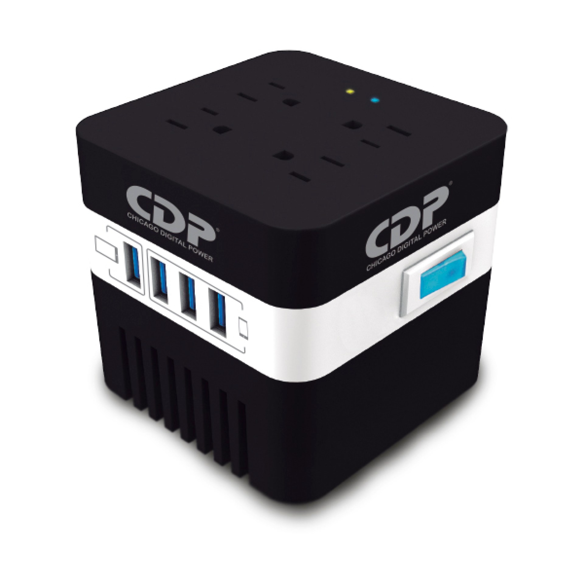 Regulador de Voltaje CDP RU-AVR604 – , 4, Negro, 600 VA