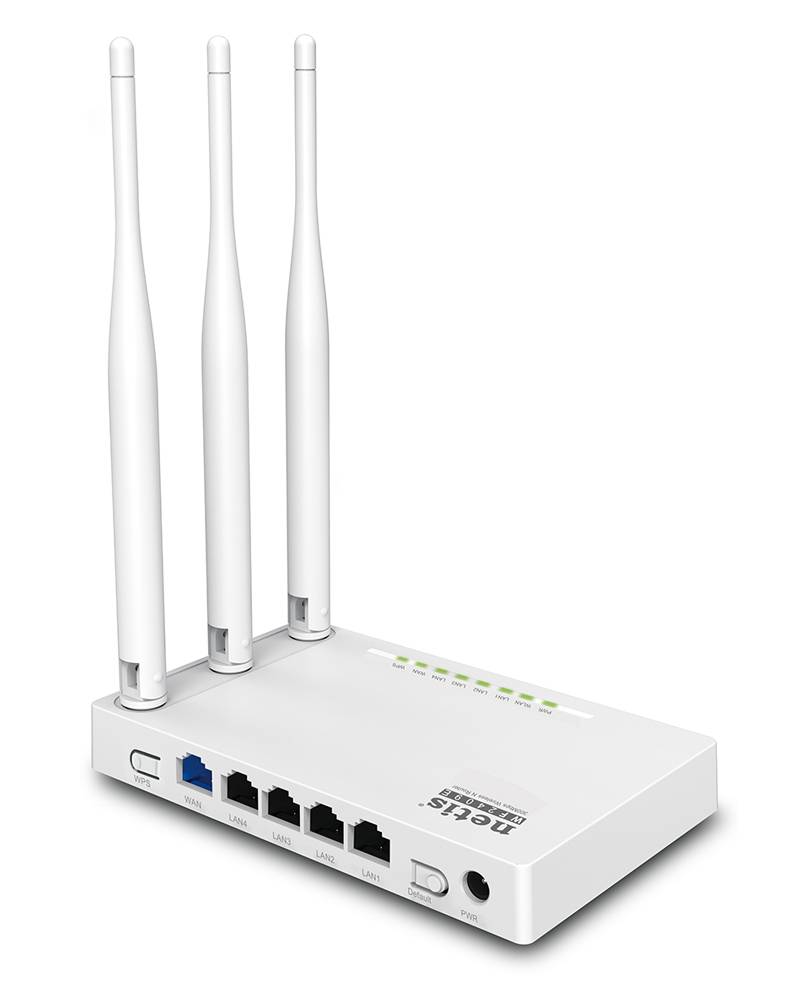 Netis Router Inalambrico N300 (WF2409E) – 5 puertos (1 WAN, 4 LAN 100 Mbps), WIFI 4, 300 Mbps, Router, AP, WISP, Repetidor, 3 Antenas 5 dBi, Multi SSID