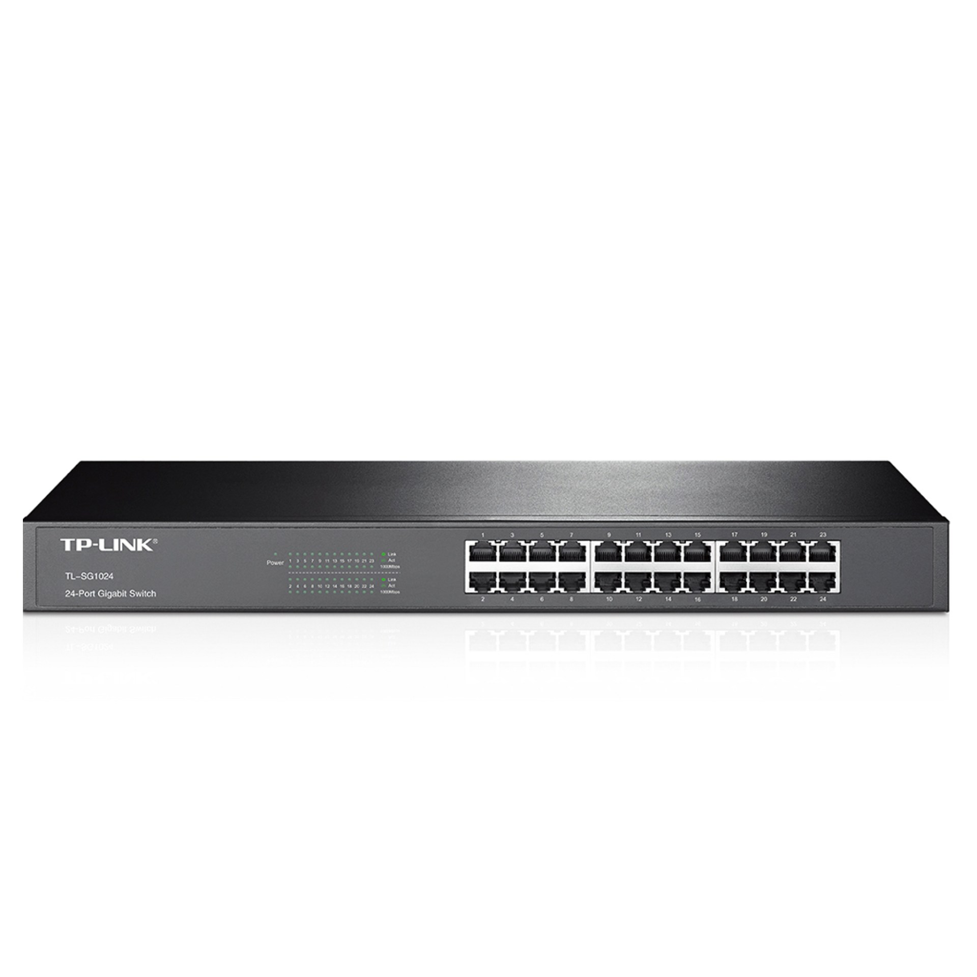 Switch TP-LINK – Negro, 10/100/1000 Mbps, 24ptos, Rack