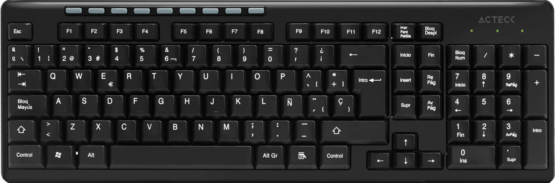 Teclado ACTECK AC-913973 – Inalámbrico, Negro